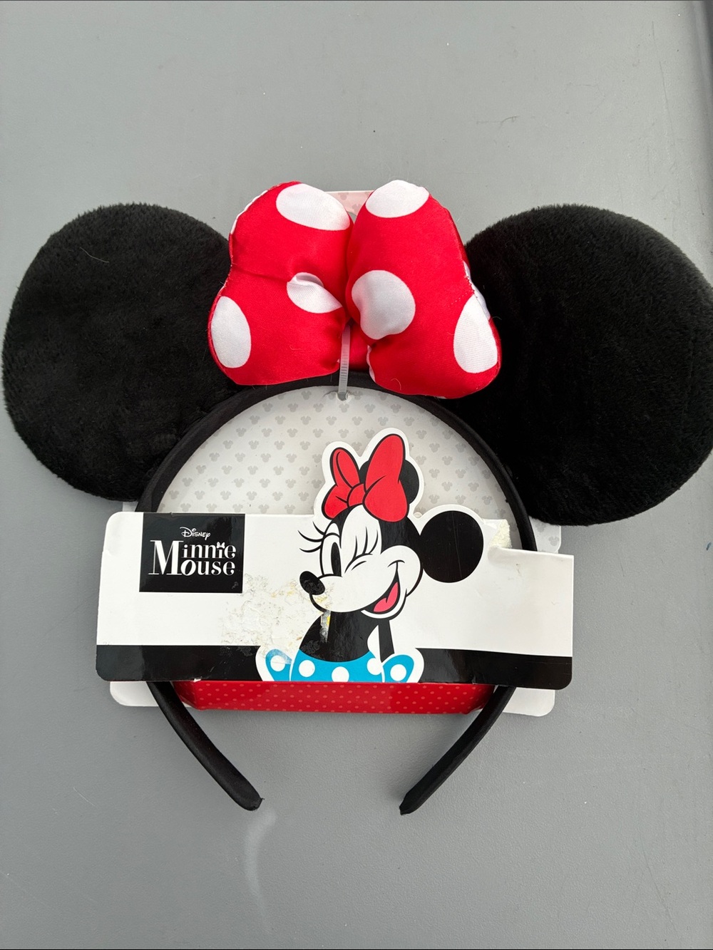Minnie Mouse Headband NWT Disney Disneyland Red White Polka Dot Costume Hallowee